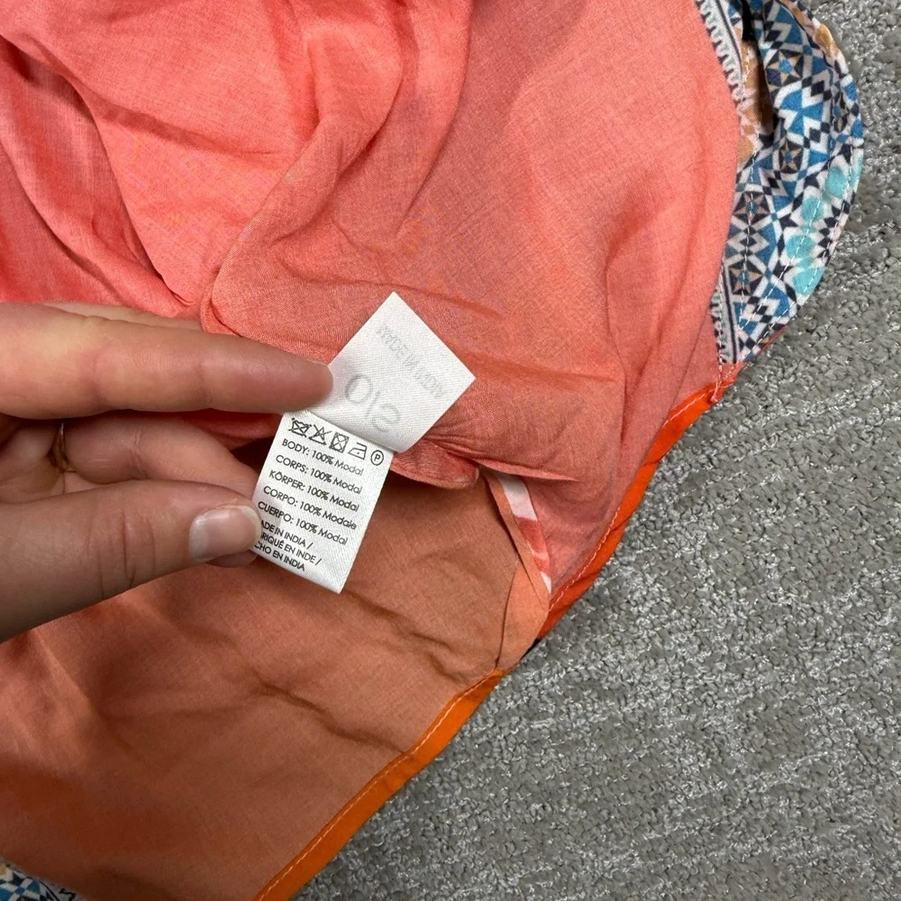 Anthropologie Dylan Batwing Multicolor Floral Geometric Print Cocoon Kimono NWT - Picture 5 of 6